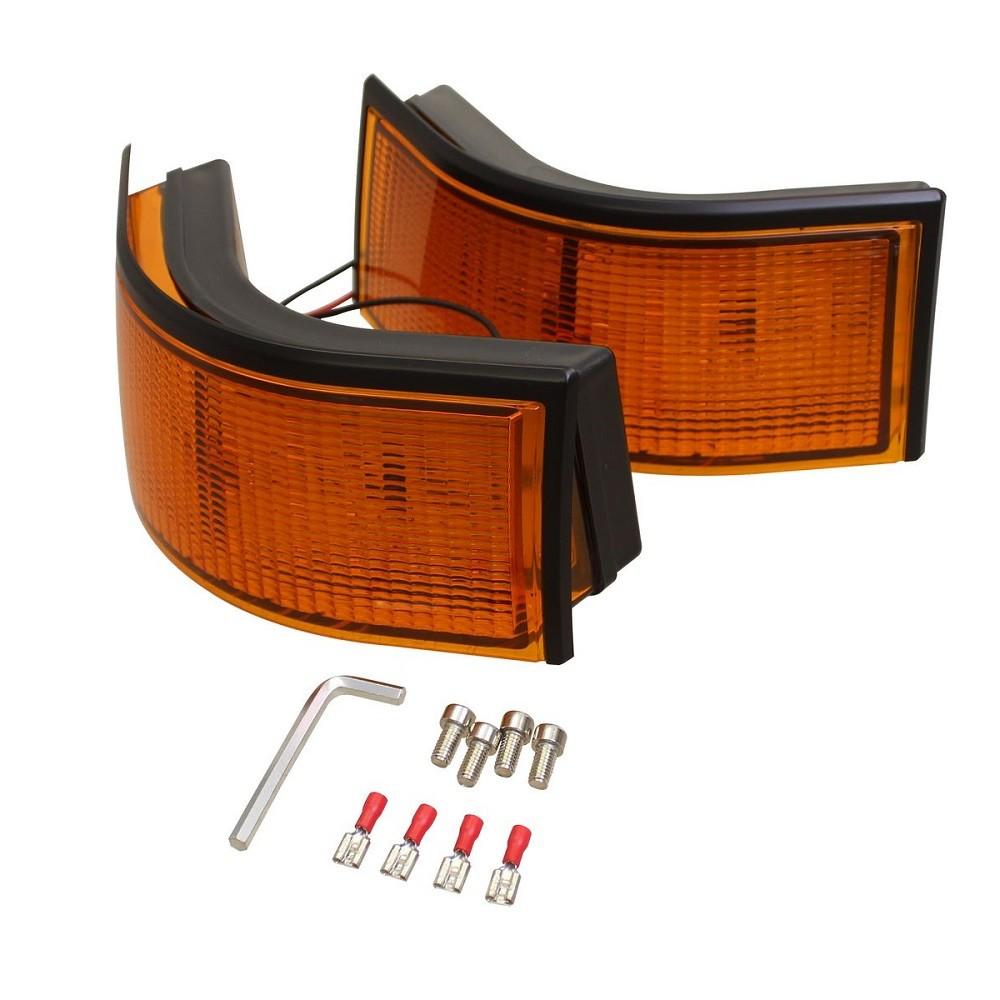 Amber LED Warning Lights, Set of 2, Cab Mount Suits JD Tractors